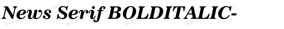 News Serif BOLDITALIC字体转换